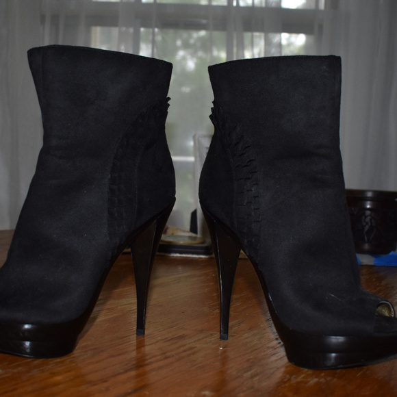 Micheal Anthonio Black Magda Stiletto Ankle Boots - Picture 2 of 4